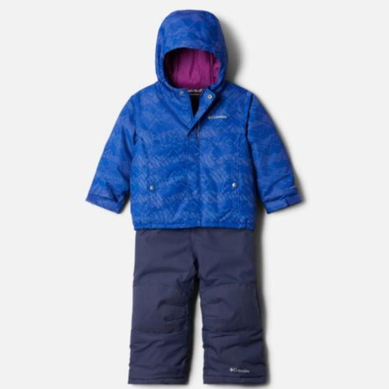 Columbia Lapis Blue Dots Toddler Buga Set - Waterproof Winter Snowsuit for Boys & Girls, Warm Insulated Jacket and Pants Outfit for Outdoor Play, Skiing, and Snowboarding