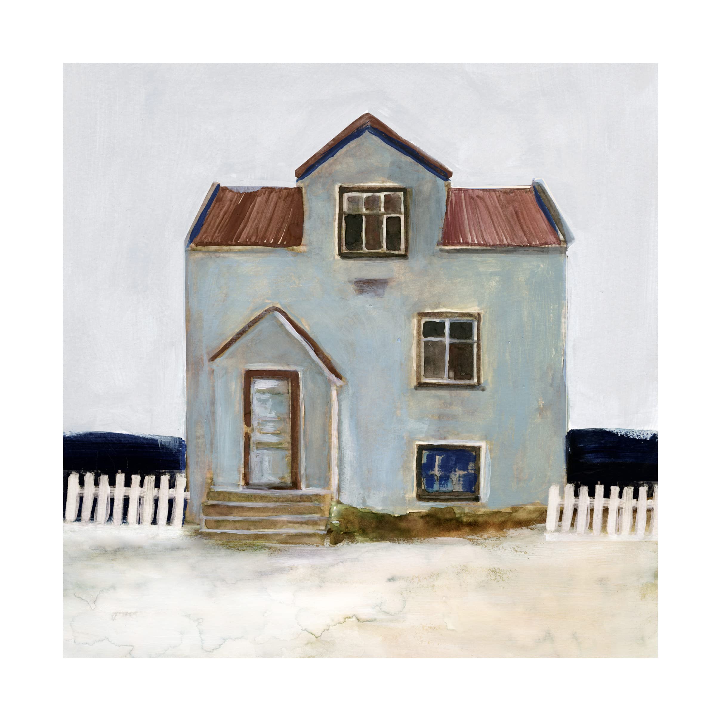 Stellar Design Studio 'Beach Hut III' Canvas Wall Art Print - Coastal Home Decor for Living Room, Bedroom & Office | Trademark Fine Art Collection