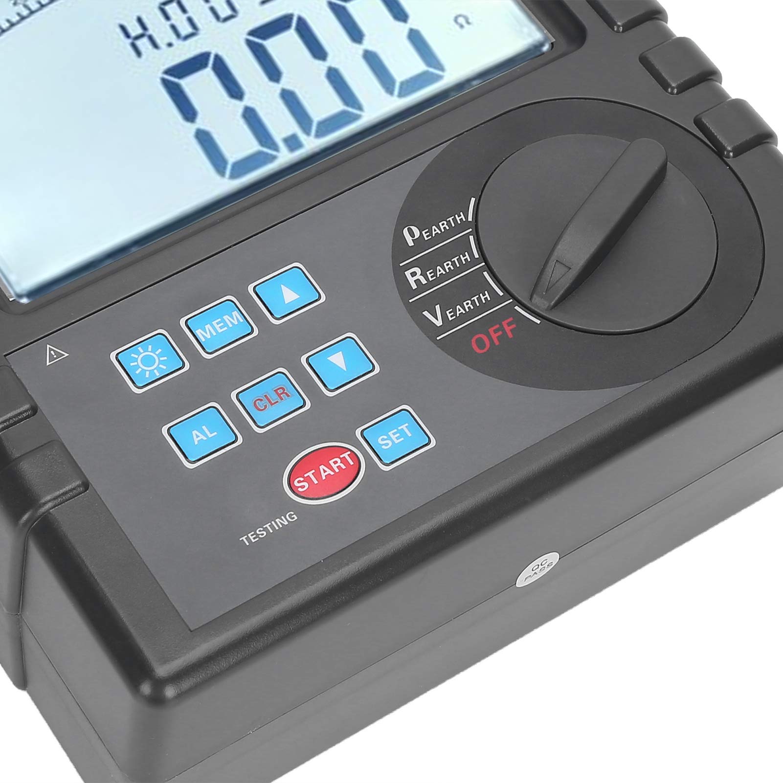 0-9000kΩm Digital Soil Resistivity Meter - 2/3/4 Pole Earth Resistance Tester for Soil Resistivity, Ground Voltage & AC Voltage Measurement | Perfect for Electrical Engineering, Agriculture & Construction Site Testing