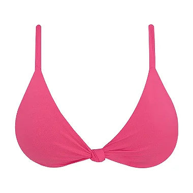 Premium Brazilian Triangle Bikini Top - Soft Pink Solid Color Push Up Swimwear for Women - Perfect for Beach Vacations, Pool Parties & Summer Getaways