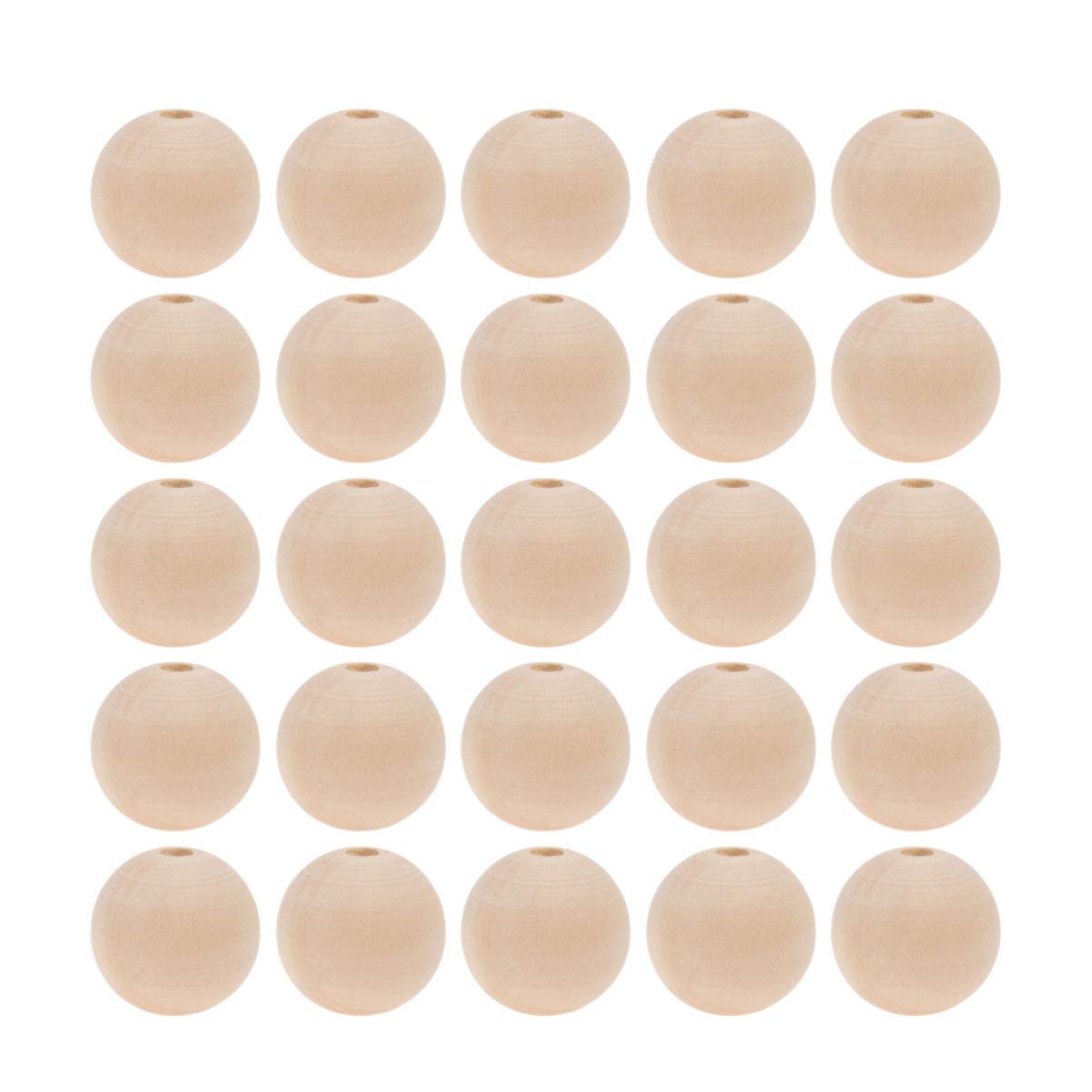 50pcs Wooden Beads for Jewelry Making - DIY Craft Beads Kit with Round Beads - Perfect for Necklaces, Bracelets, Earrings & Home Decor Crafts