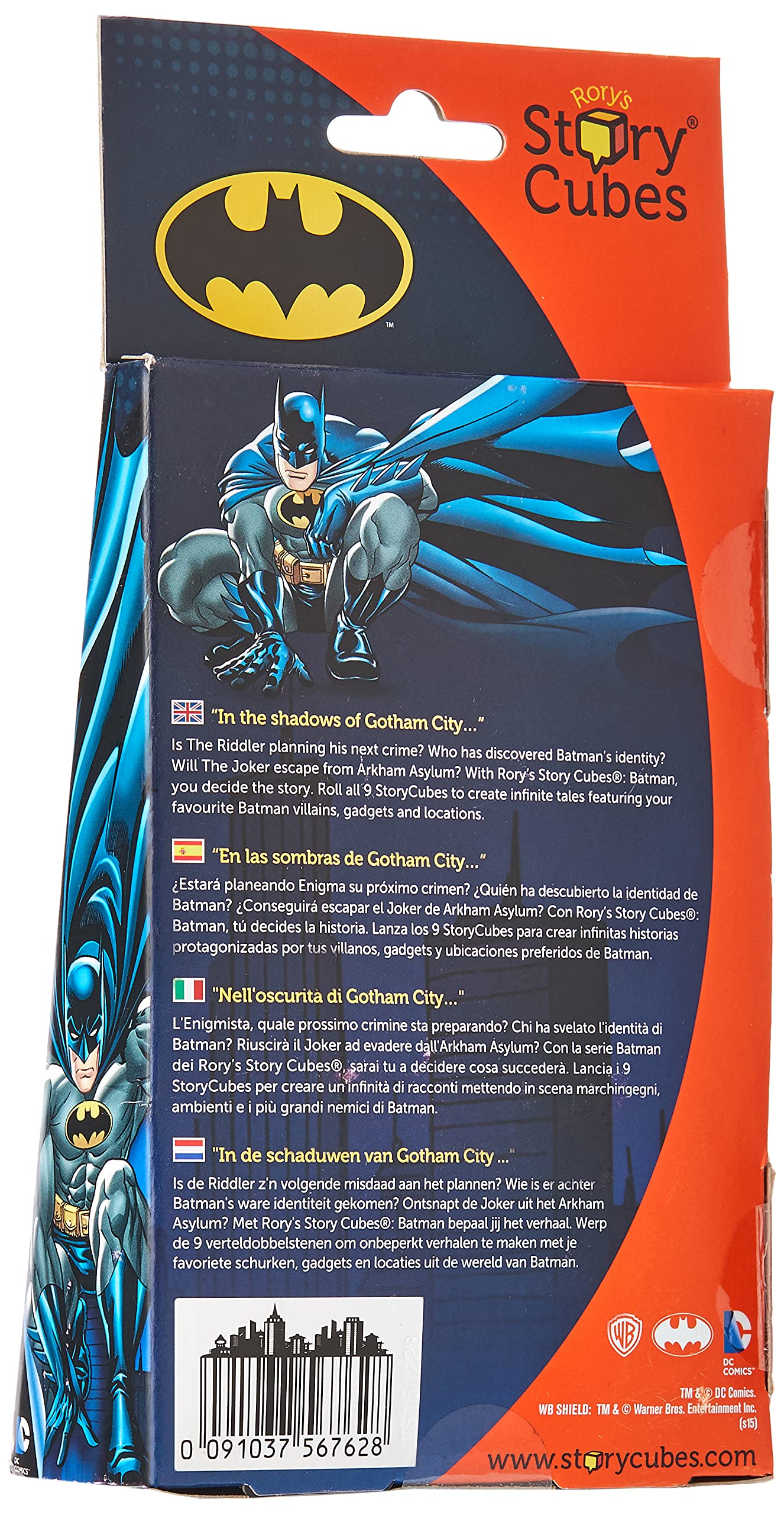 DC Comics Batman Dice Game Set - Superhero Strategy Board Game for Family Game Night, Collectible Batman Themed Dice Set for Adults & Kids