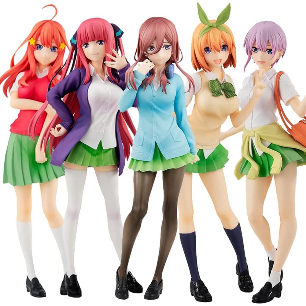 The Quintessential Quintuplets Anime Figure Set - 5-Piece PVC Statue Collection (Nakano Ichika, Nino, Miku, Yotsuba, Itsuki) - Perfect for Anime Fans, Collectors & Home Decor | Great Gift for Birthday, Christmas & Anime Lovers