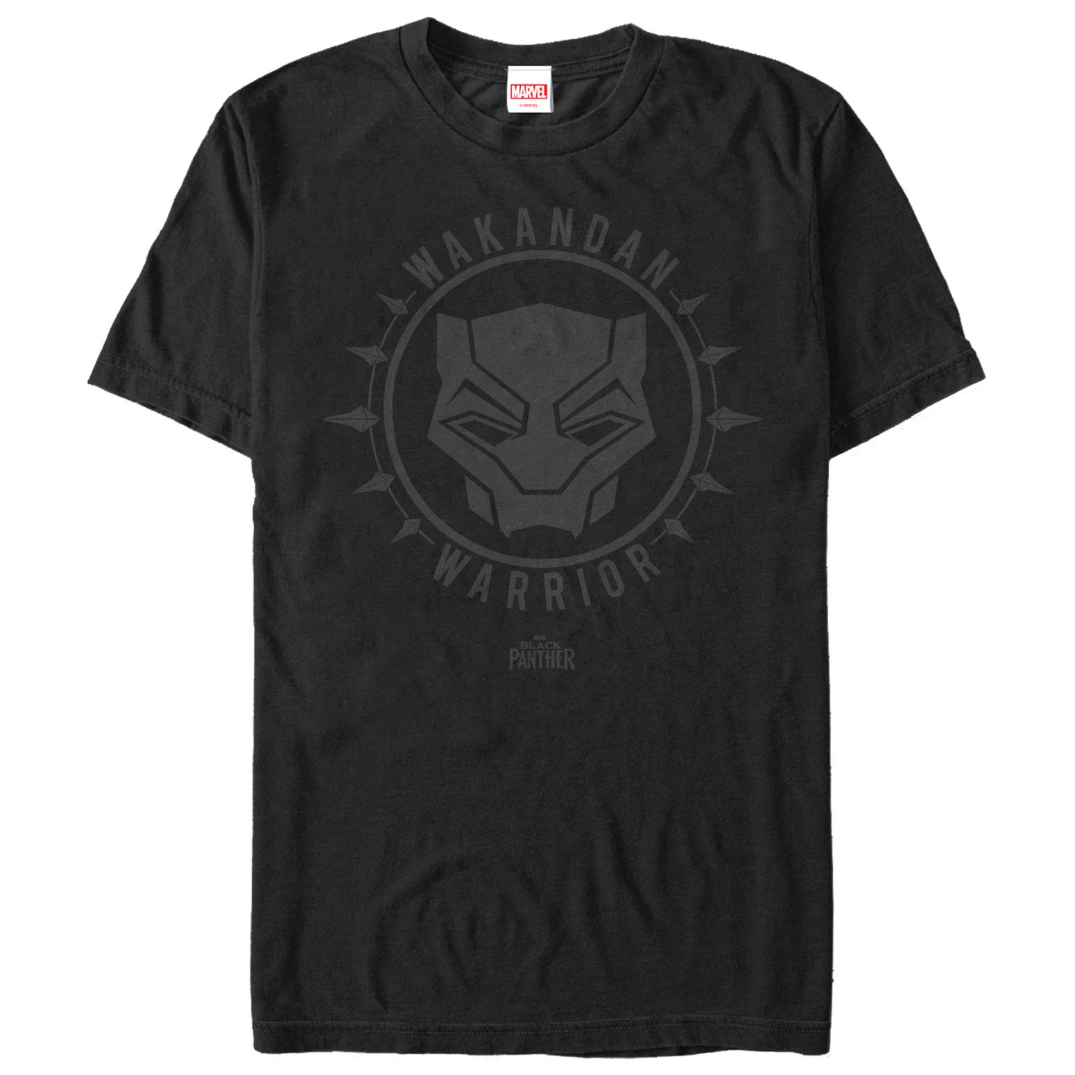 Marvel Black Panther 2018 Wakanda Shadow Mask Graphic T-Shirt for Men - Black Cotton Superhero Tee - Large Size - Perfect for Cosplay, Comic Con & Marvel Fan Gifts