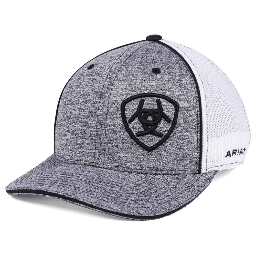 Ariat Men's Gray Heather Baseball Cap - Adjustable Cotton Hat for Outdoor, Sports & Casual Wear