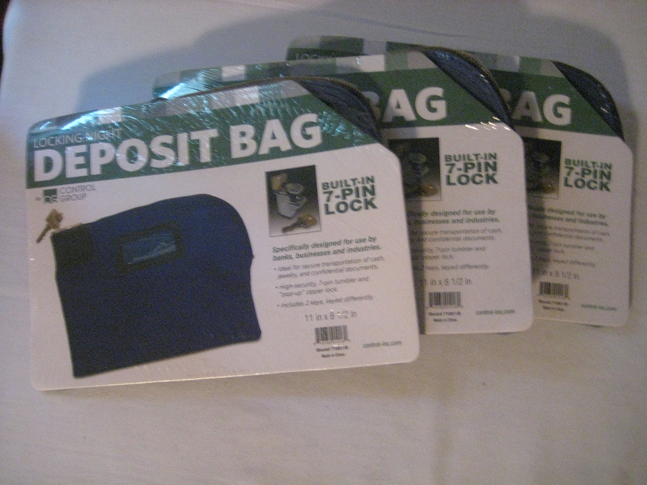 7-Pin Locking Night Deposit Bags - 8.5