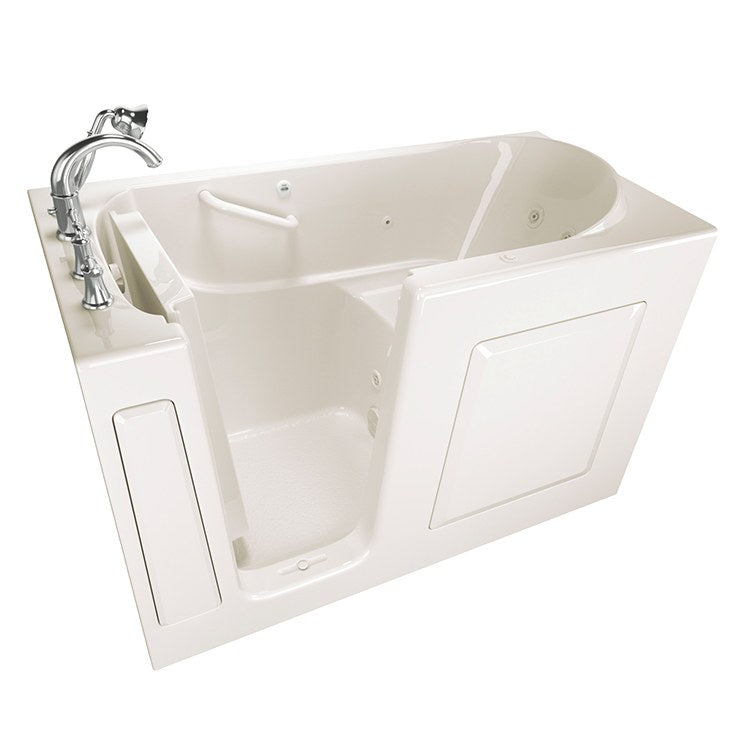 30W x 60L 3060 Series Gelcoat Walk-In Whirlpool Bathtub with Left Hand Drain & Faucet - Perfect for Spa-Like Relaxation at Home