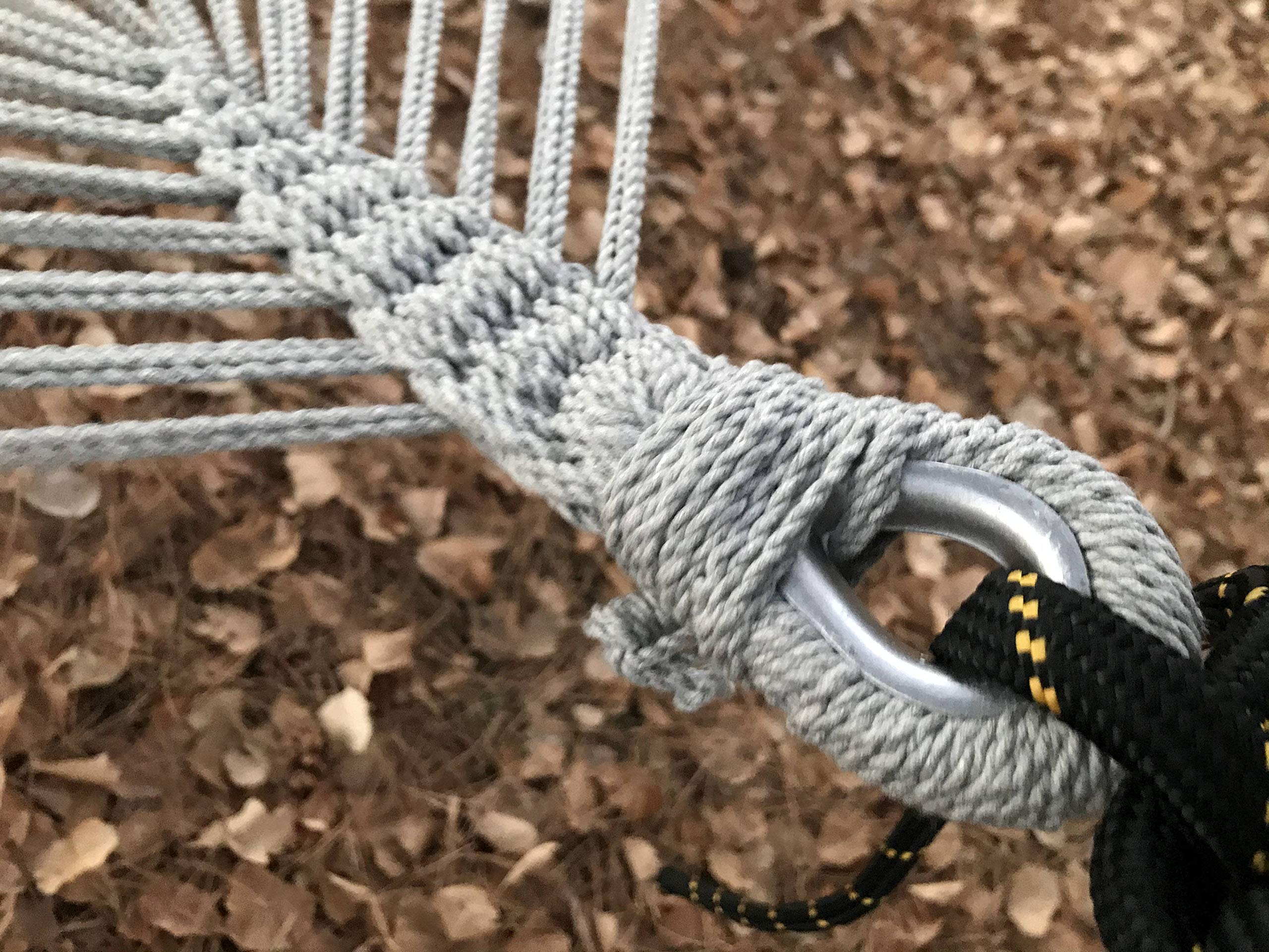 Premium Double Hammock with Spreader Bars - Heavy Duty 450lbs Capacity for Indoor & Outdoor Use - Perfect for Backyard, Camping, Beach, and Patio Relaxation (Model HMK-2211-240)