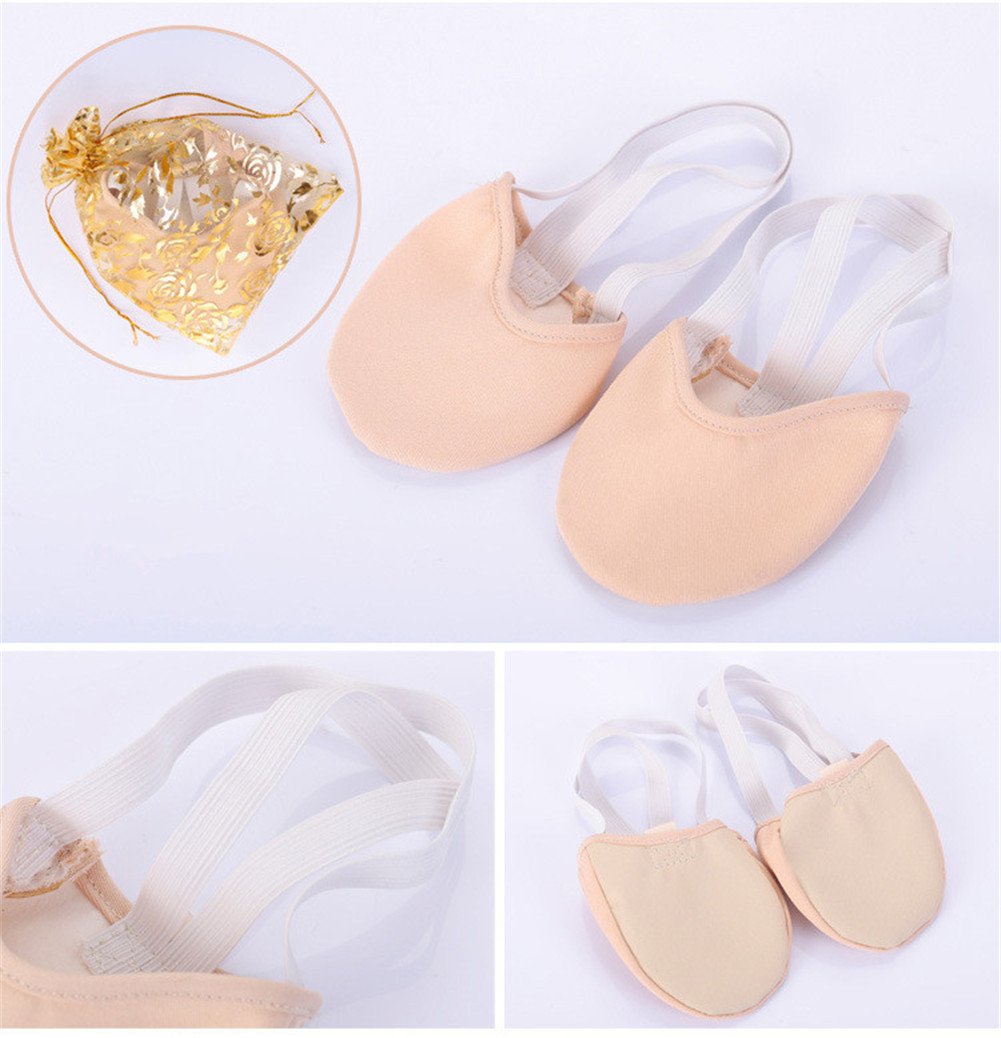 WENDYWU Half Toe Shoe Sole Socks for Gymnastics & Ballet Dance - Non-Slip Grip Socks for Dance Practice, Yoga, and Studio Performance