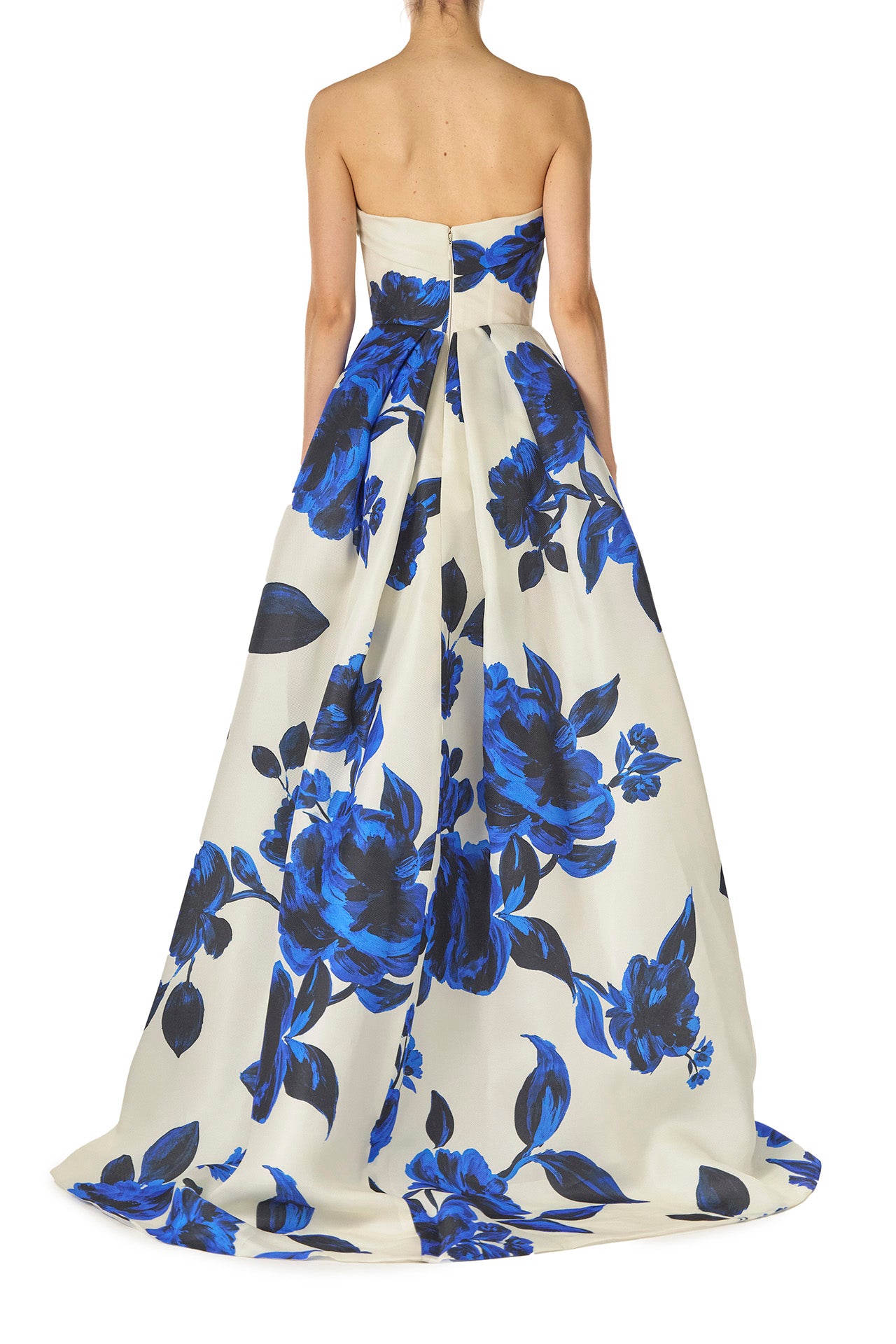 Elegant Printed Gazar Ball Gown for Women - Formal Evening Dresses & Prom Gowns - Perfect for Weddings, Galas, and Special Occasions