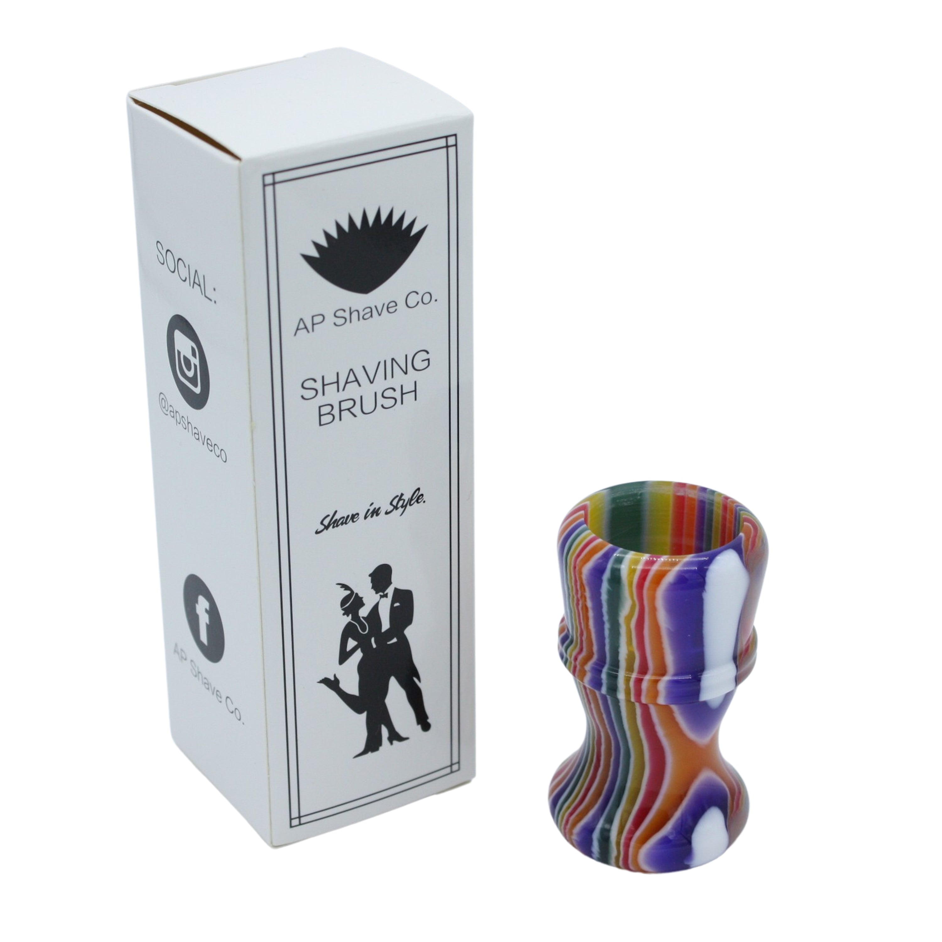 Premium Handcrafted Candy Stripe Shaving Brush Handle - Fits 24mm & 26mm Knots - Perfect for Wet Shaving, Grooming Kits & Luxury Bathroom Accessories