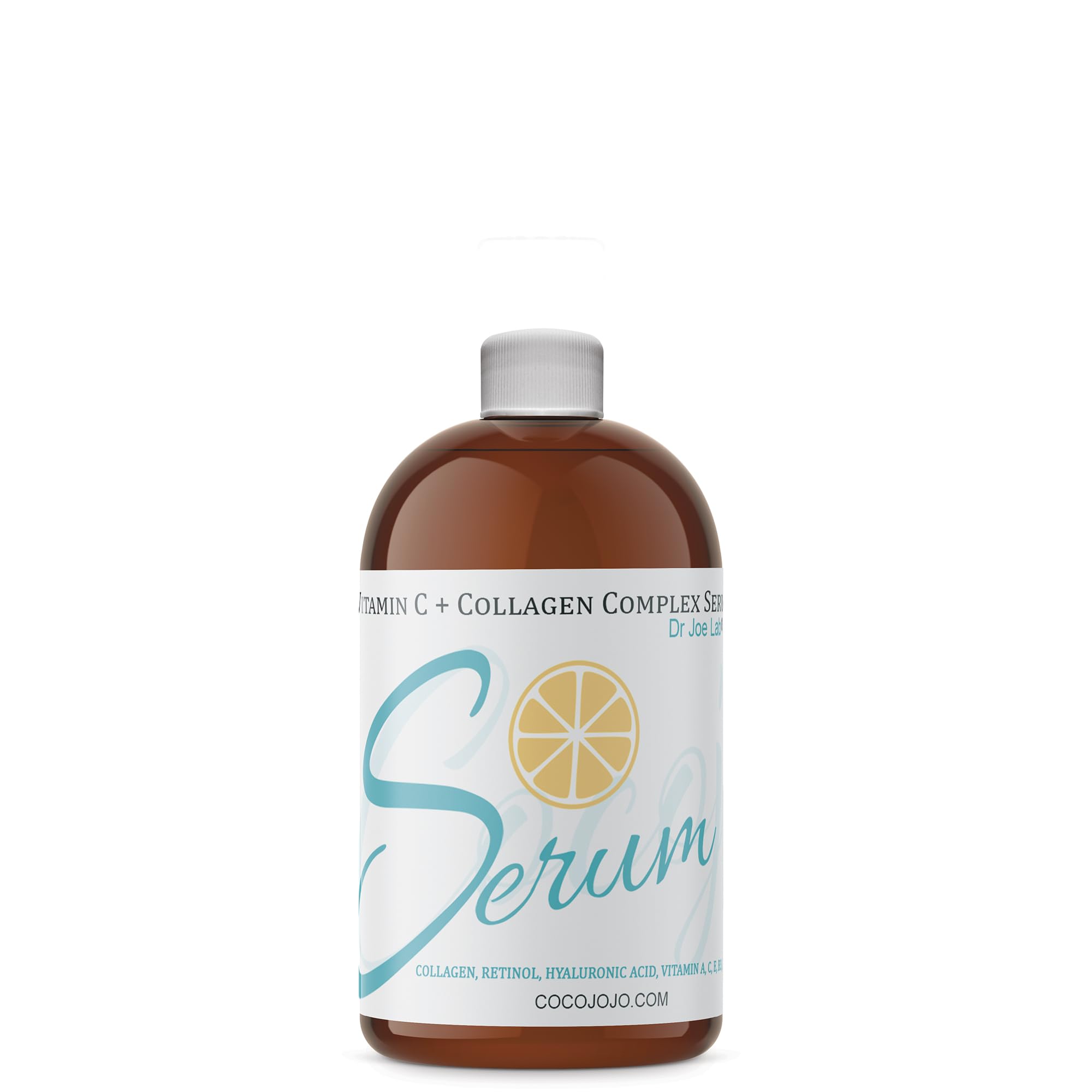 Dr Joe Lab #1 Vitamin C & Collagen Complex Serum - Ultra Hydrating & Rejuvenating Face Moisturizer for Glowing Skin | Anti-Aging & Brightening Treatment | Perfect for Daily Skincare Routine & Night Care (4 oz)