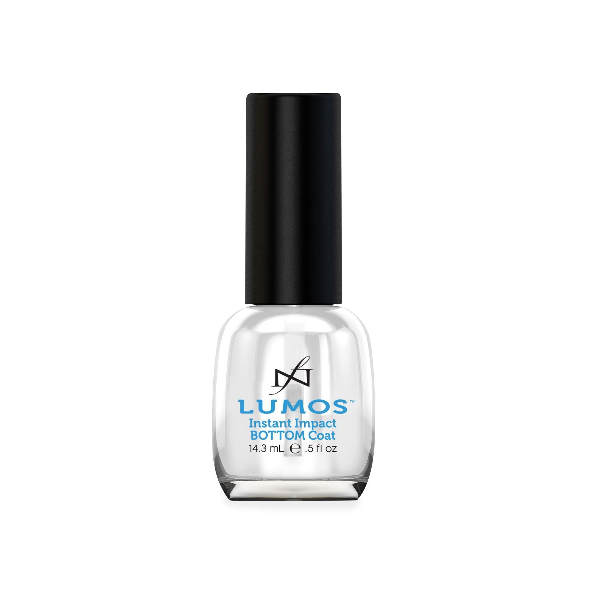 Lumos Bottom Coat - Famous Nail Polish Base Coat for Stronger & Longer Lasting Manicures | Perfect for Gel, Acrylic & Regular Polish Application
