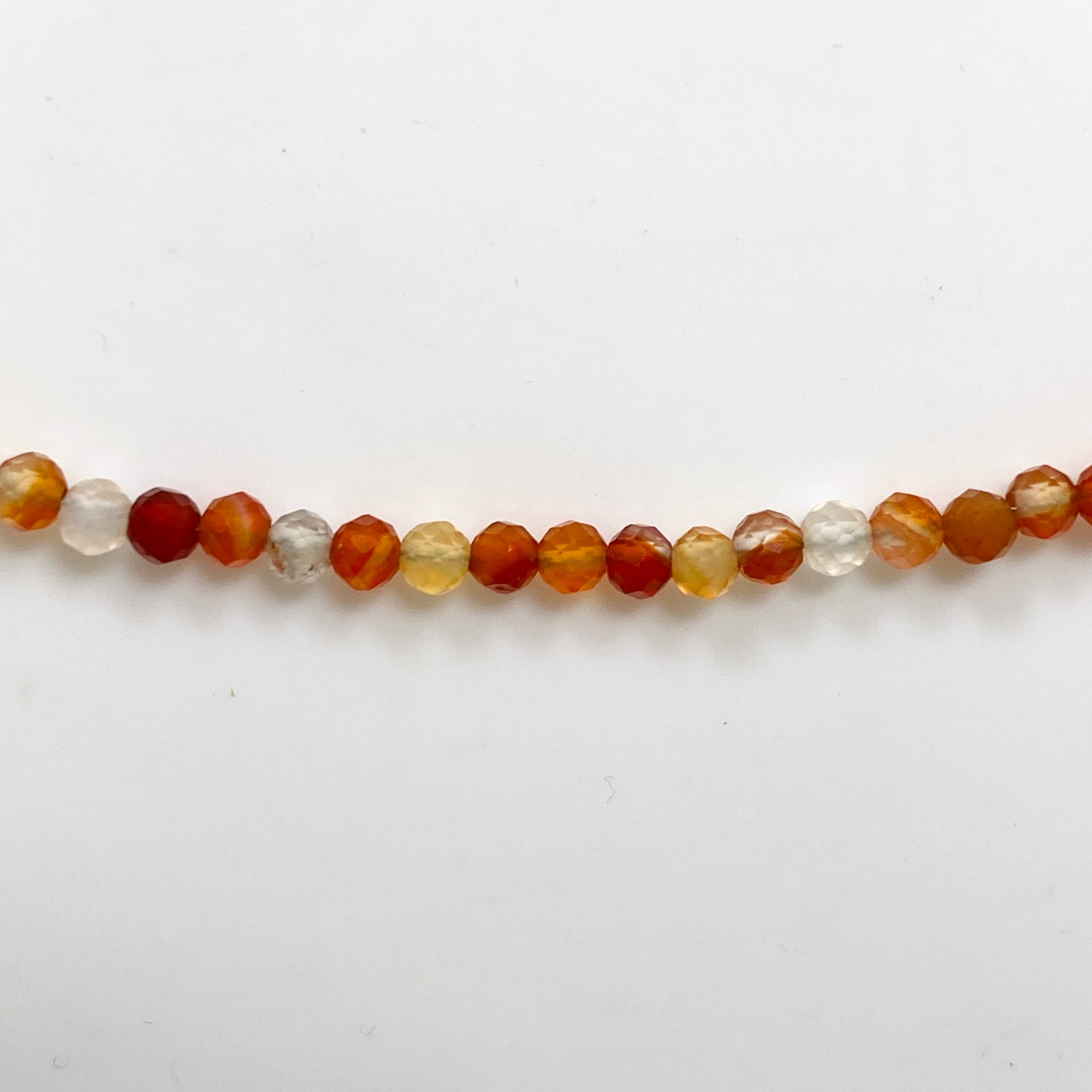 2.5mm Carnelian Micro Bead Necklace - Elegant Natural Stone Jewelry for Women, Boho Chic Accessory for Everyday Wear, Meditation & Yoga