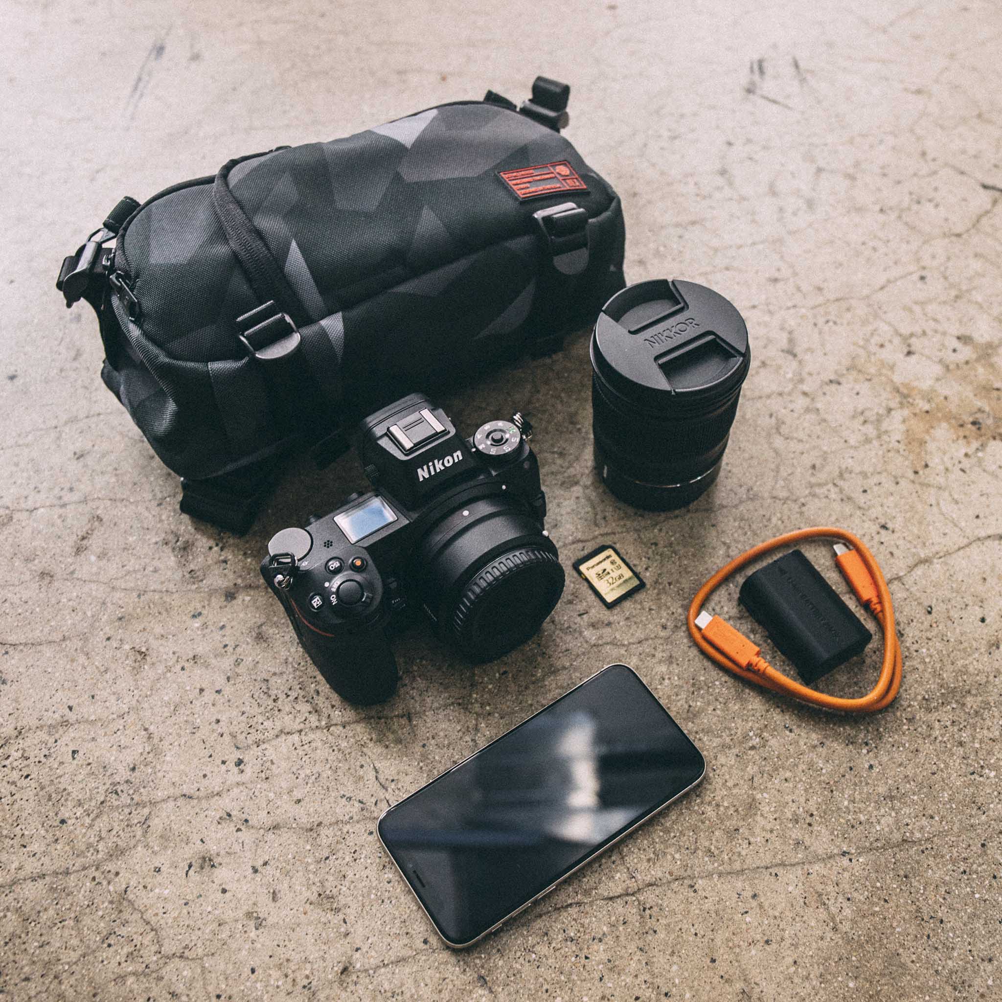 RANGER DSLR Mini Sling Bag - Glacier Camo Waterproof Camera Bag for Outdoor Photography & Travel