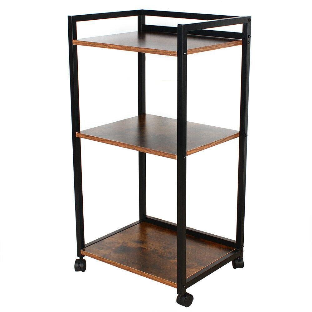 3-Tier Rolling Kitchen Cart - BouboboP Utility Pantry Storage Shelf with Wheels for Kitchen, Bathroom, Office | Space-Saving Organizer for Spices, Toiletries & Office Supplies