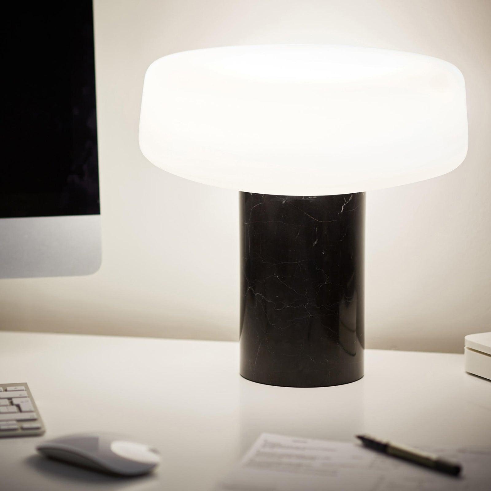 Modern Solid Wood Table Lamp - Warm White LED Light for Living Room, Bedroom, or Office Desk - Perfect for Reading, Working, and Creating Cozy Ambiance