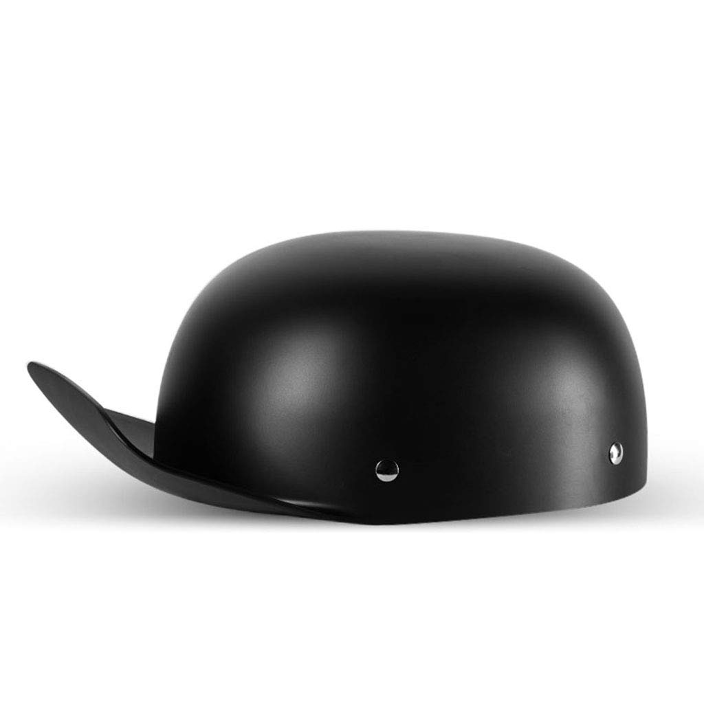 Retro Baseball Cap Motorcycle Half Helmet for Men & Women - DOT Certified Lightweight Open Face Skull Cap for Cruiser, Scooter, Chopper & ATV - Perfect for Urban Commuting & Casual Rides