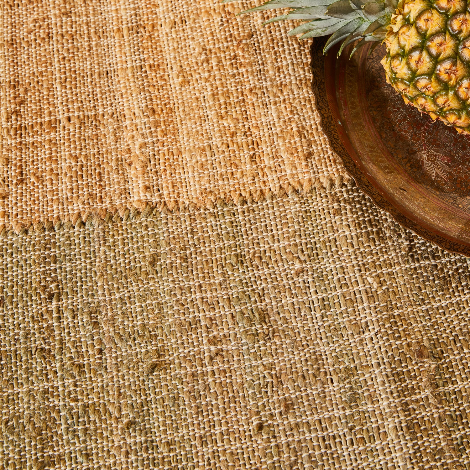 Adrienne Jute Rug in Sage Green - Natural Handwoven Area Rug for Living Room, Bedroom & Boho Home Decor