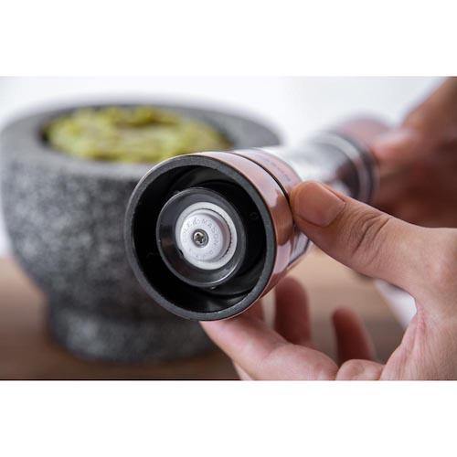 Cole & Mason Derwent Copper Salt Mill - Premium Stainless Steel Grinder for Gourmet Cooking, Baking & Table Seasoning - Perfect for Home Kitchens & Restaurants