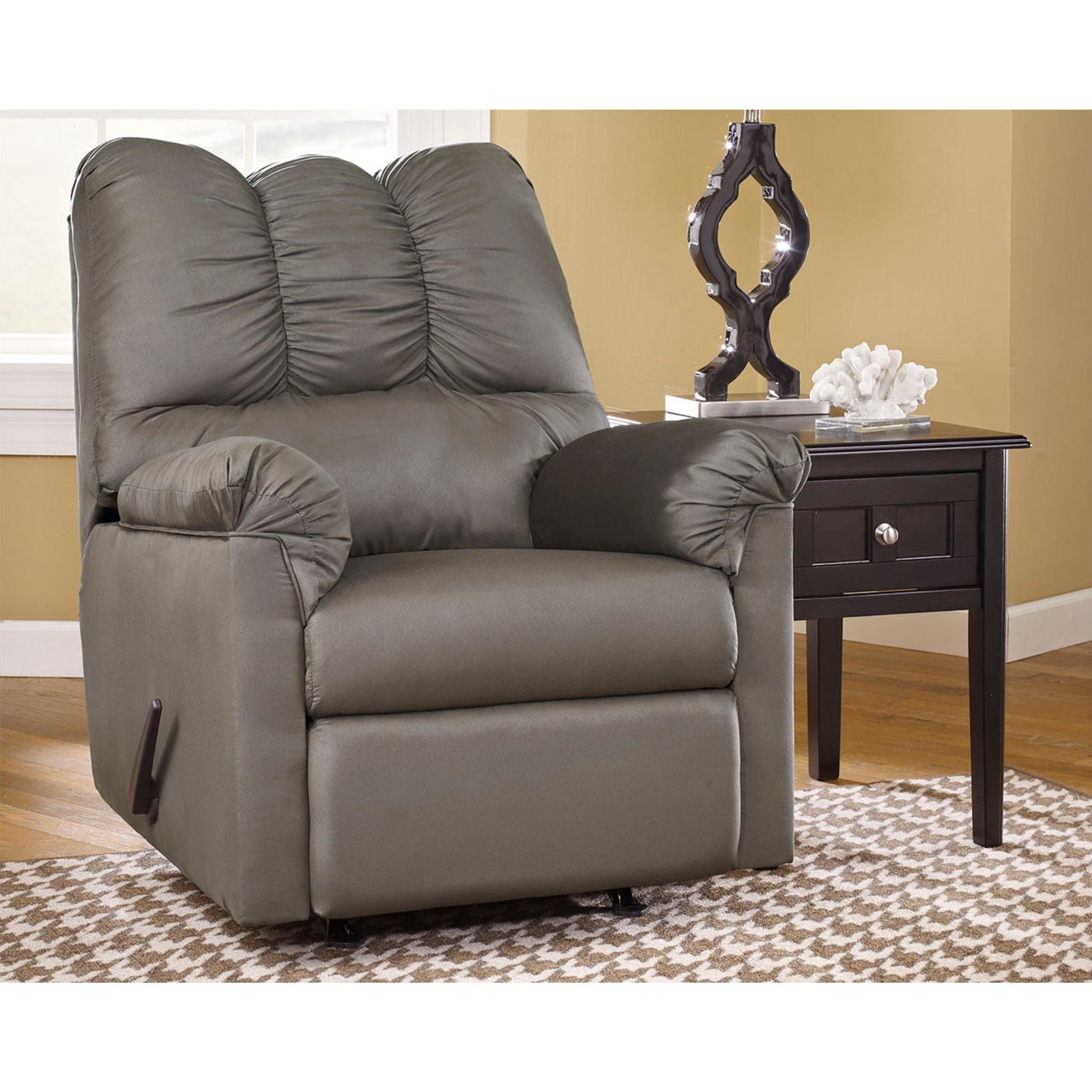 Darcy Rocker Recliner Chair - Comfortable Leather Living Room Furniture for Relaxing & Nursing - Perfect for Home Theater, Nursery Room & Senior Relaxation