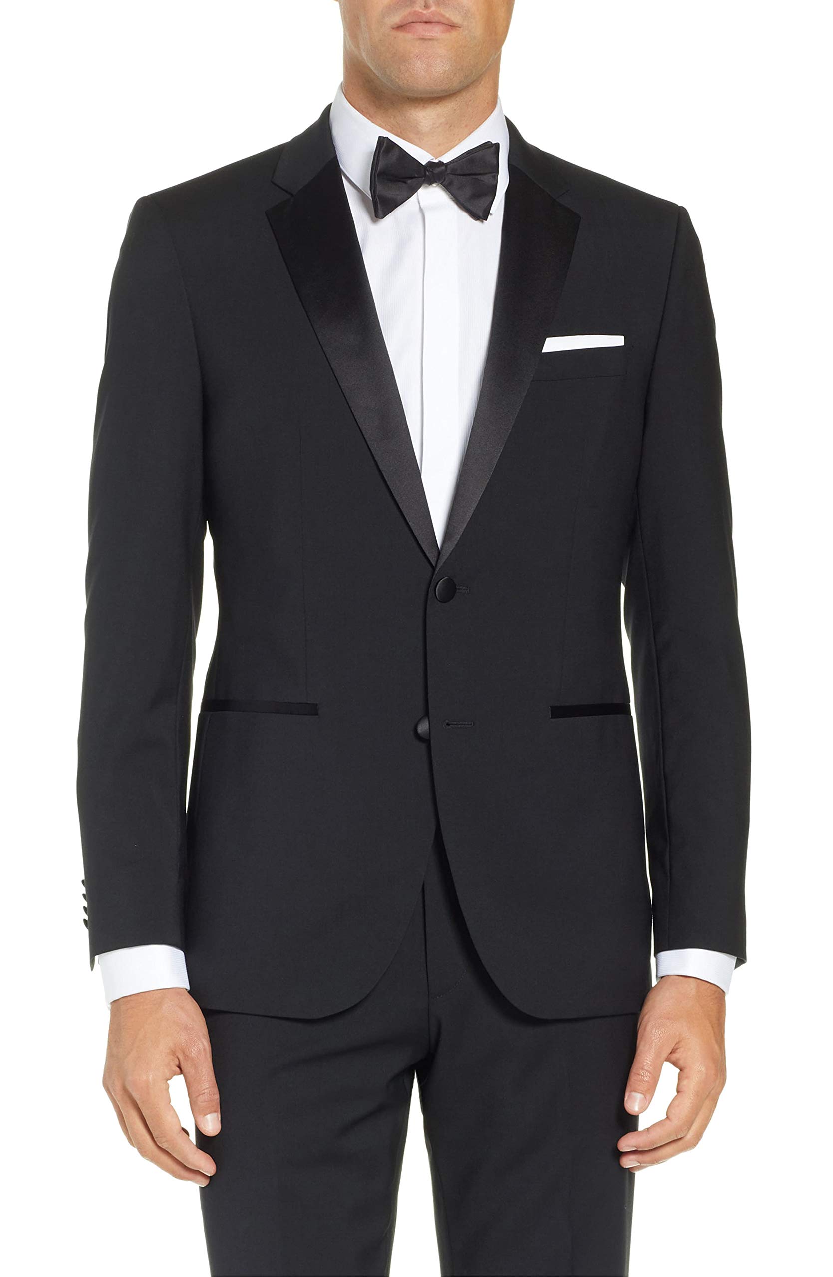 Men's Slim Fit Two-Piece Notch Lapel Tuxedo Suit Set for Weddings, Prom & Formal Events | Premium Black Business Suit for Groom, Gala & Evening Occasions