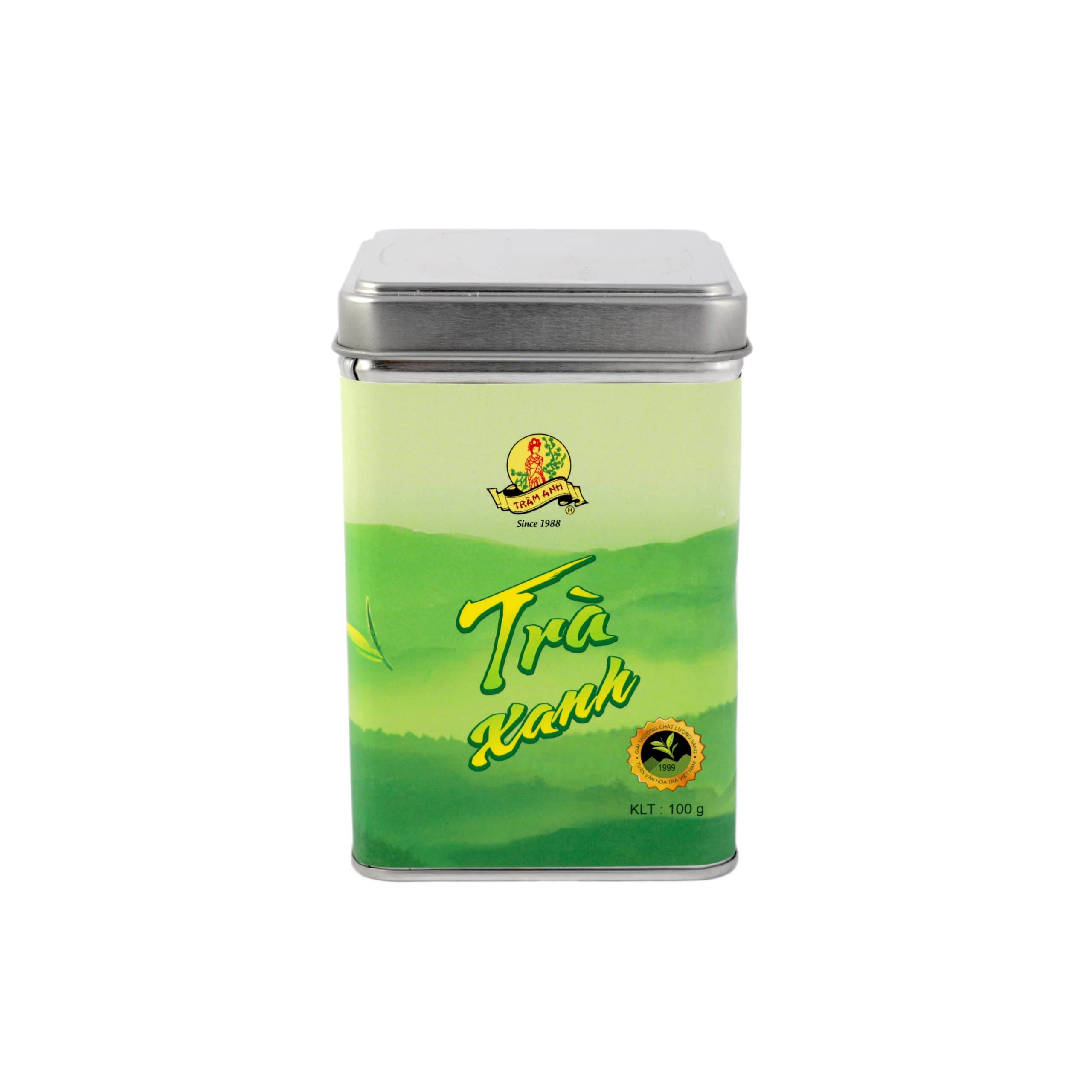 Premium Vietnamese Green Tea Gift Set - 100g High-Quality Loose Leaf Tea in Luxury Tin Canister - Perfect for Gifting, Relaxation & Tea Ceremonies