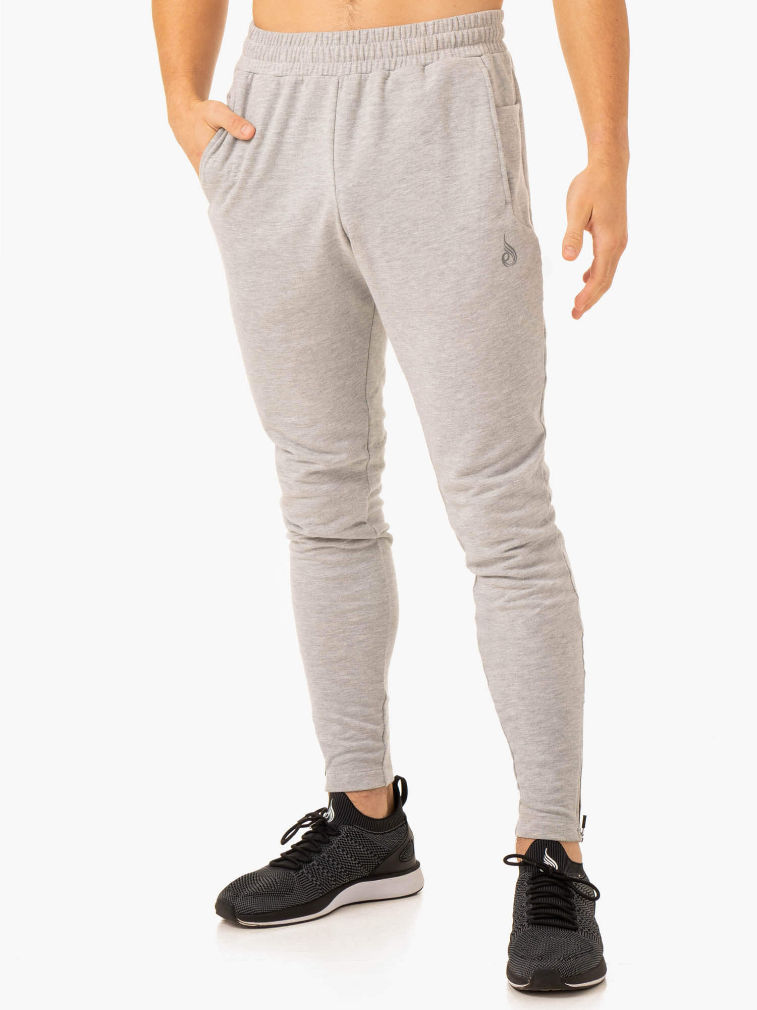 Men's Light Grey Marl Pursuit Track Pants - Comfortable Athletic Joggers for Running, Gym & Casual Wear