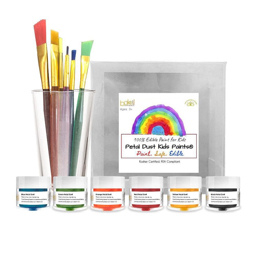 Non-Toxic Edible Kids Paint Set - 6 Vibrant Colors for Toddlers & Children | Safe for Finger Painting, Arts & Crafts, Birthday Parties & Classroom Activities