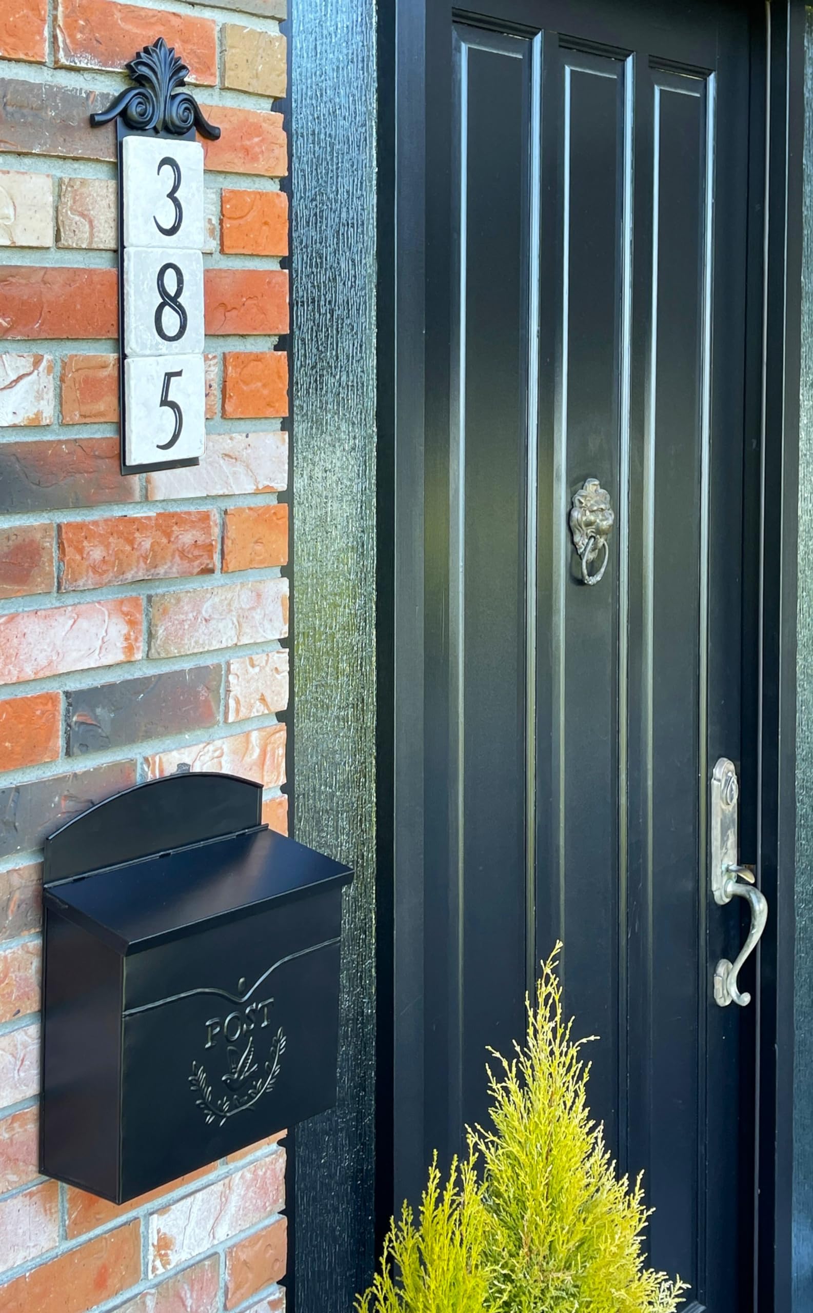 NACH Crested 3-Number Cast Iron Address Plaque for Houses - 16