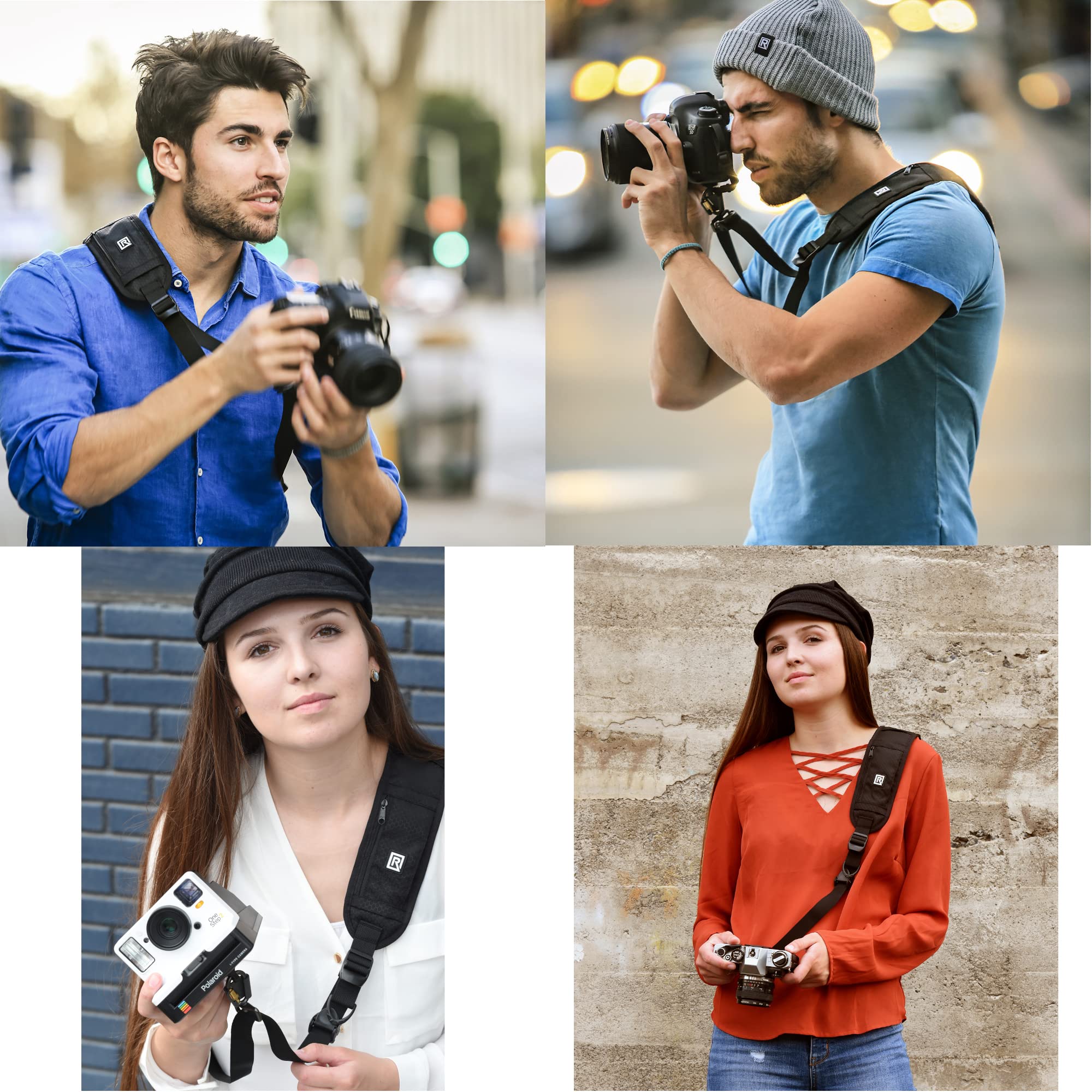 BLACKRAPID RS-4 Retro Classic Camera Sling Strap - Adjustable DSLR SLR Mirrorless Camera Neck Strap for Right & Left Handed Photographers - Perfect for Travel, Street & Wedding Photography