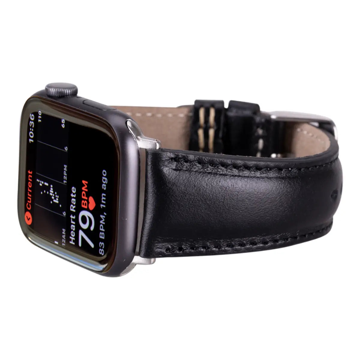 Premium Black Leather Apple Watch Band - Classic & Durable Strap for Apple Watch Series 1-9 - Perfect for Business, Casual & Formal Occasions