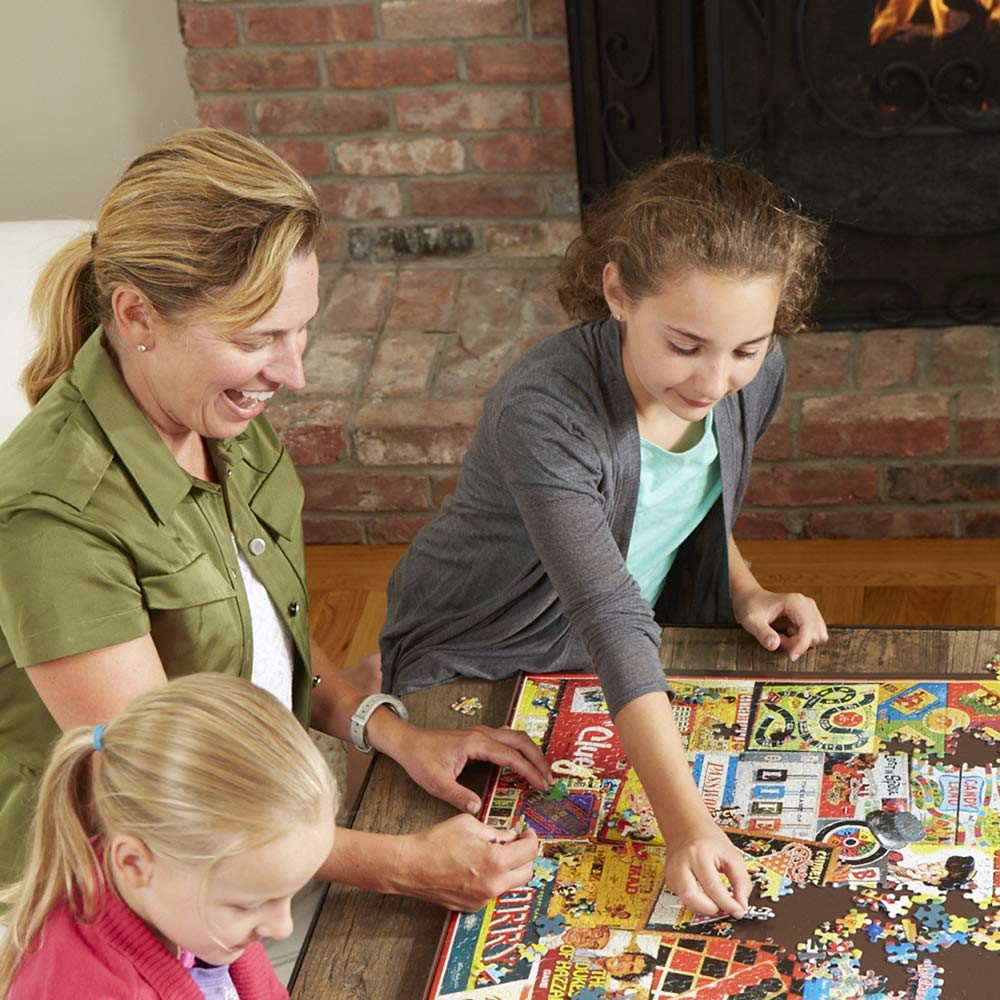 White Mountain 1000-Piece Christmas Village Jigsaw Puzzle for Winter Decor