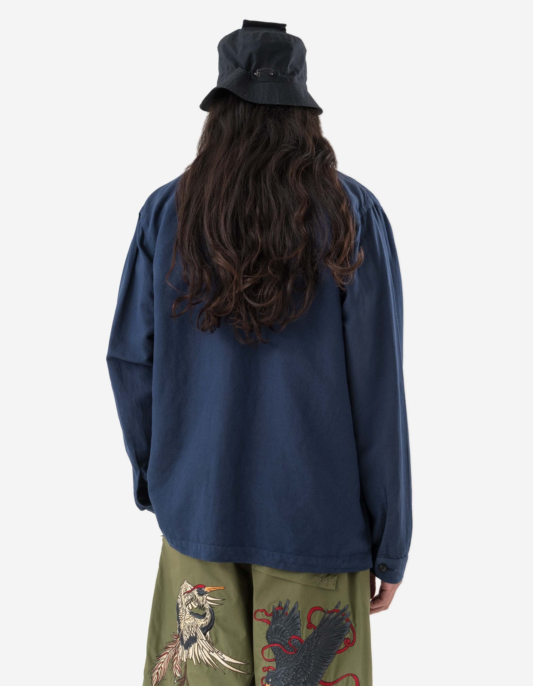 6080 Hemp BDU Cargo Overshirt - Navy Blue Military Style Shirt for Men | Durable Outdoor Workwear & Tactical Clothing for Hiking, Camping & Adventure