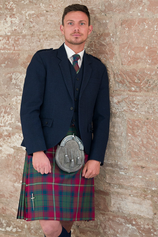 Men's Muted Red Roxburgh Tartan Kilt - Traditional Scottish Kilt for Weddings, Highland Games & Celtic Events