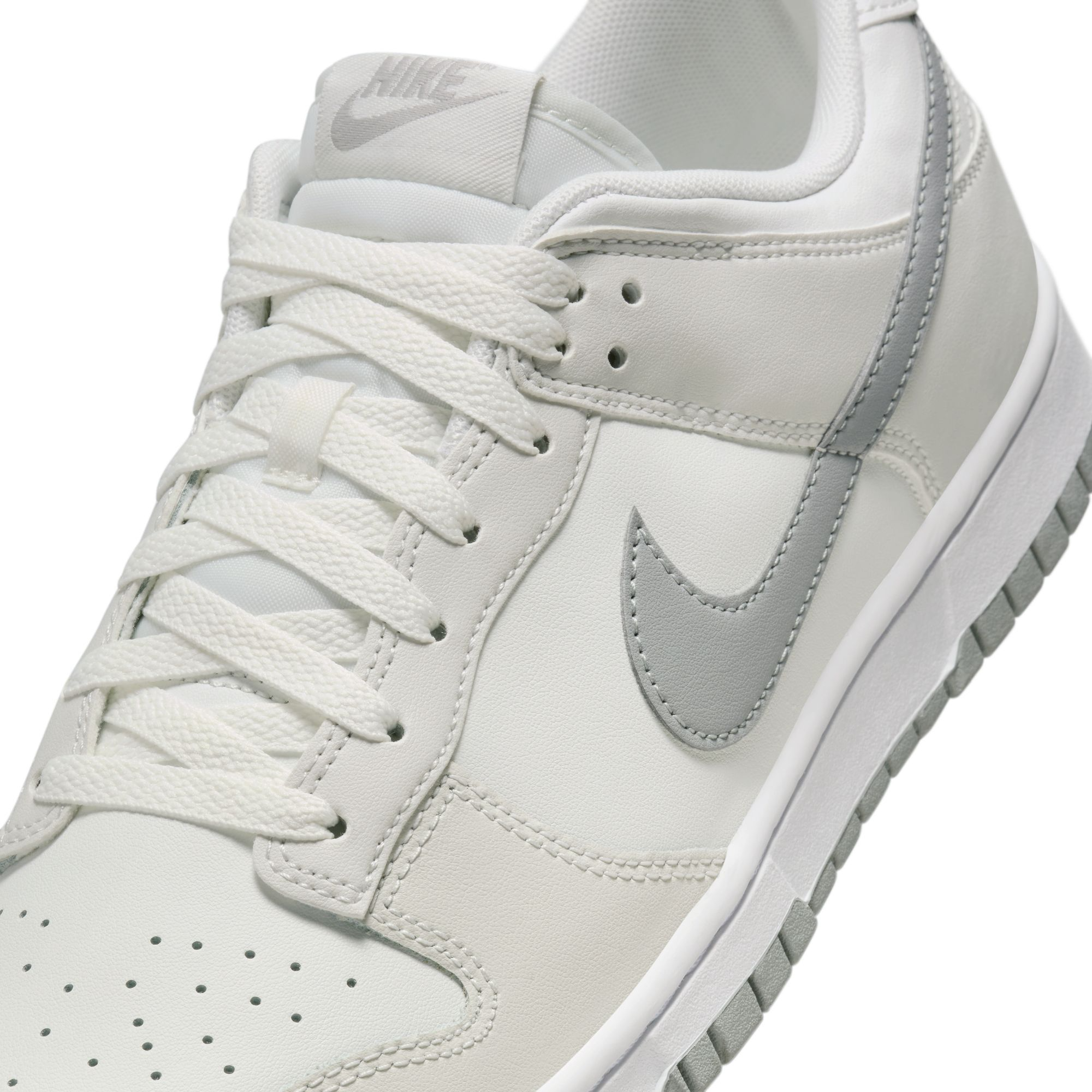 Nike Men's Dunk Low Retro Sneakers - Summit White / Light Smoke Grey - Casual & Streetwear Shoes for Everyday Comfort & Style