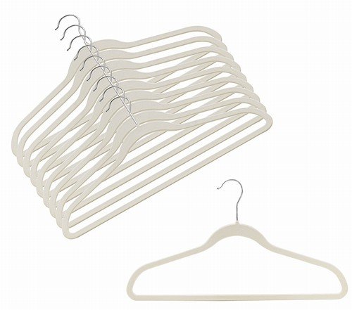 Ultra-Slim Velvet Shirt & Pant Hangers - Set of 100 - Premium Linen Closet Organizers for Wardrobe Storage and Space Saving