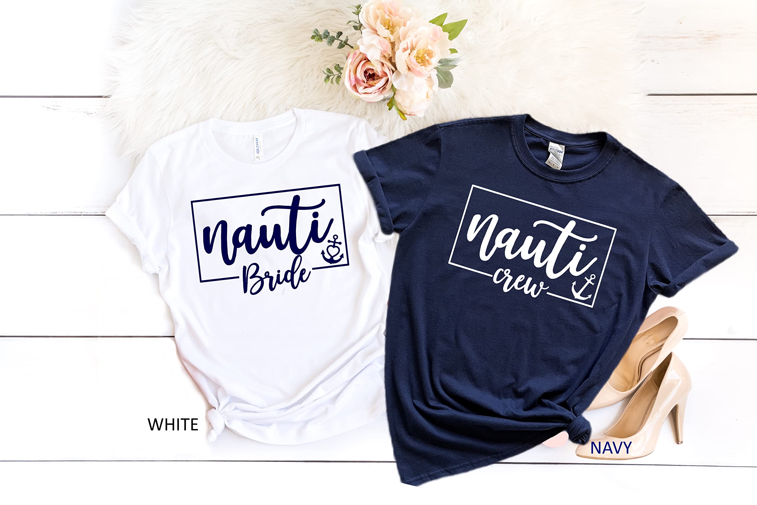 IHK Nauti Bride Shirt - Funny Bachelorette Party T-Shirt for Bride & Bridal Crew - Perfect for Wedding Showers, Girls Trips & Pre-Wedding Celebrations