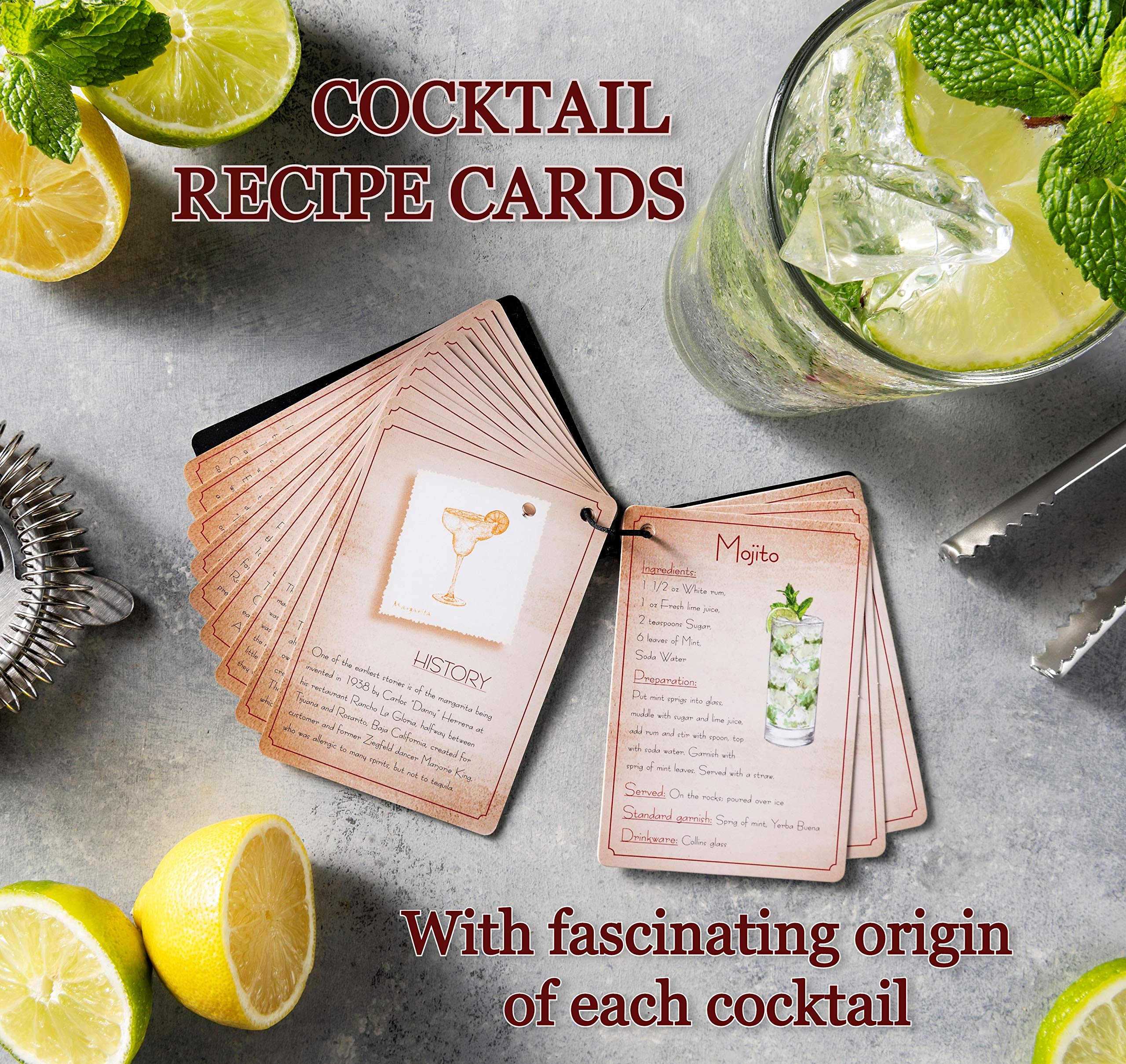 Premium 18-Piece Stainless Steel Bartender Kit with Stand - Professional Cocktail Shaker Set, Jigger, Strainer & Bar Tools | Perfect for Home Mixology, Margaritas, Martinis & Mojitos | Great Gift for Home Bars, Parties & Weddings | Ideal for Cocktail Enthusiasts & Entertaining (White) - Elevate Your Home Bar Experience for Special Occasions, DIY Drink Nights & Outdoor Gatherings