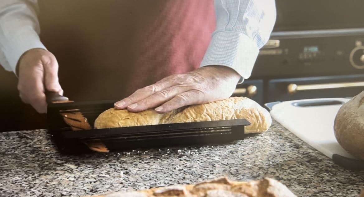 Simpleslice – Patented Bread Slicing Guide | Adjustable Steel Loaf Cutter with Cutting Board | UK Made | Perfect for Homemade Bread, Sandwiches & Meal Prep