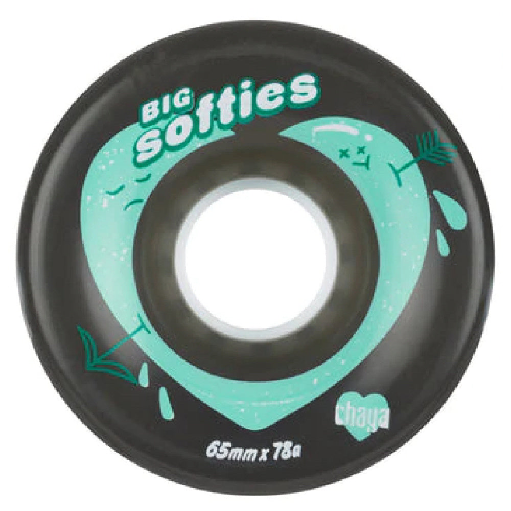Chaya Big Softie 65mm Skateboard Wheels - 4 Pack Set for Smooth Cruising & Street Skating