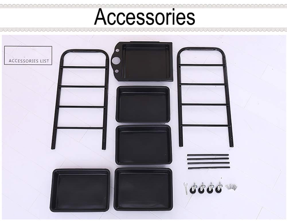 **MERTNK Foldable Storage Hand Truck - 15kg Capacity Rolling Cart with Drawer & Hair Dryer Holder for Kitchen, Salon, Spa - Portable Utility Trolley for Home & Commercial Use**