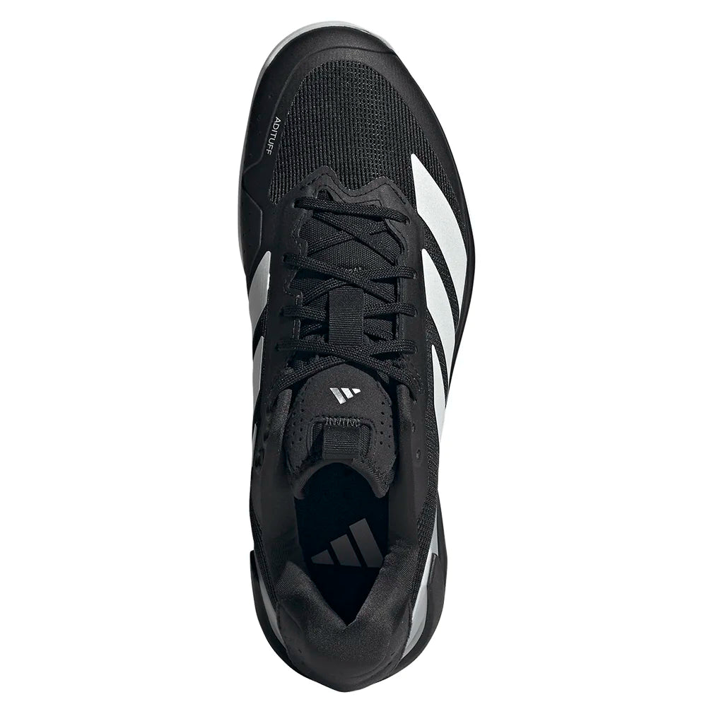 Men's adidas adizero Ubersonic 5 Clay Court Tennis Shoes - Core Black/Zero Metallic | Lightweight Performance for Clay Court Play & Training