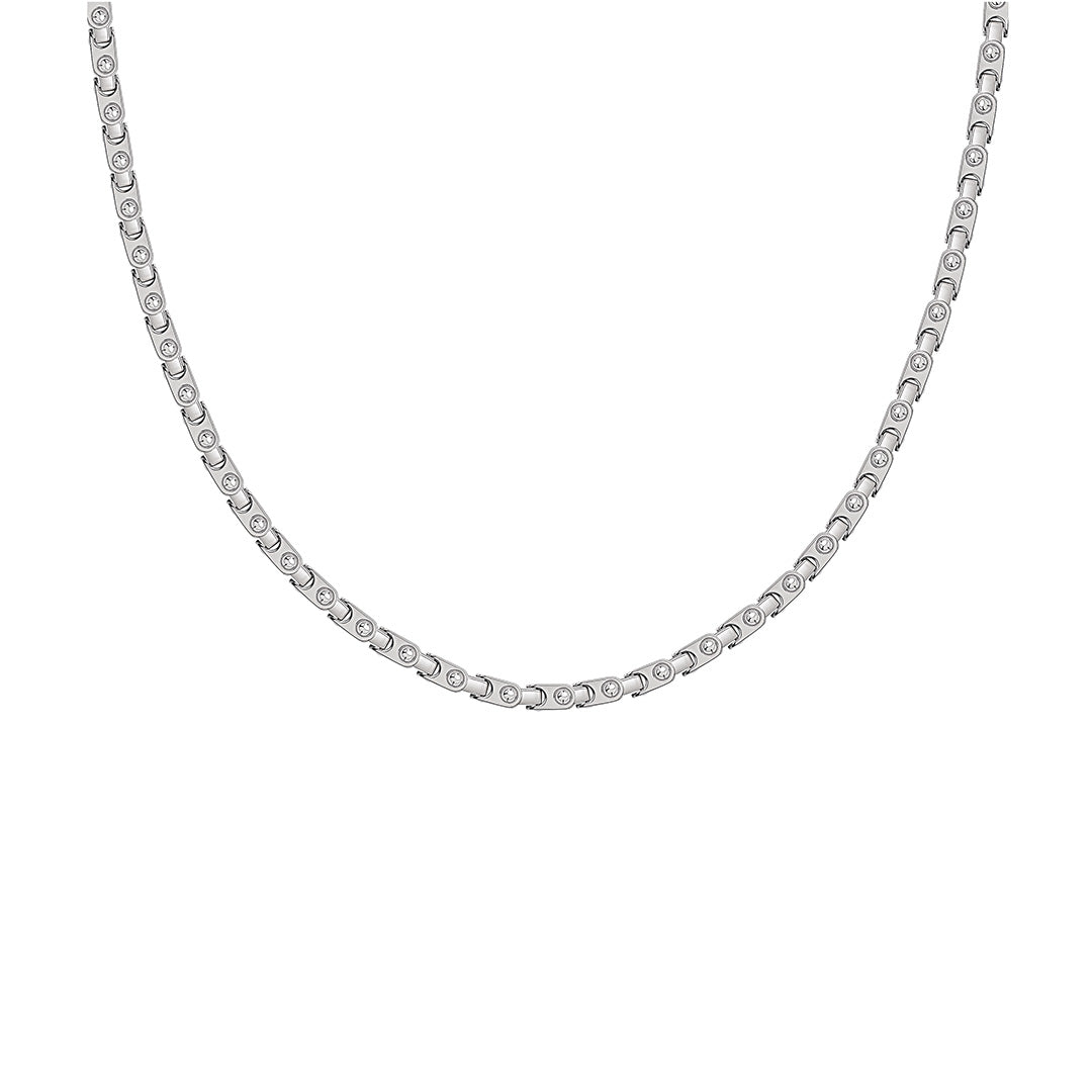 Men's Silver Flat Link Necklace - Classic Stainless Steel Chain for Everyday Wear | Perfect Gift for Him, Wedding, Anniversary & Formal Occasions