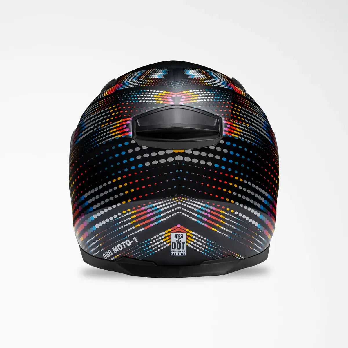 Voss 988 Moto 1 Full Face Metal Fractal Motorcycle Helmet - DOT Approved for Street & Off-Road Riding, Cruiser & Sport Bike Use