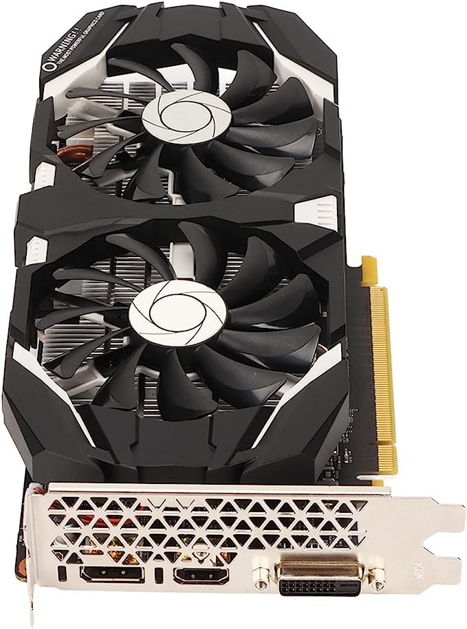 NVIDIA GTX 1060 6GB GDDR5 192-bit PCIe Gaming Graphics Card with Dual Fans, 8008MHz Memory, HDMI/DVI/DP Ports for 4K HDR Gaming - Perfect for PC Gaming, Video Editing, and VR Experiences
