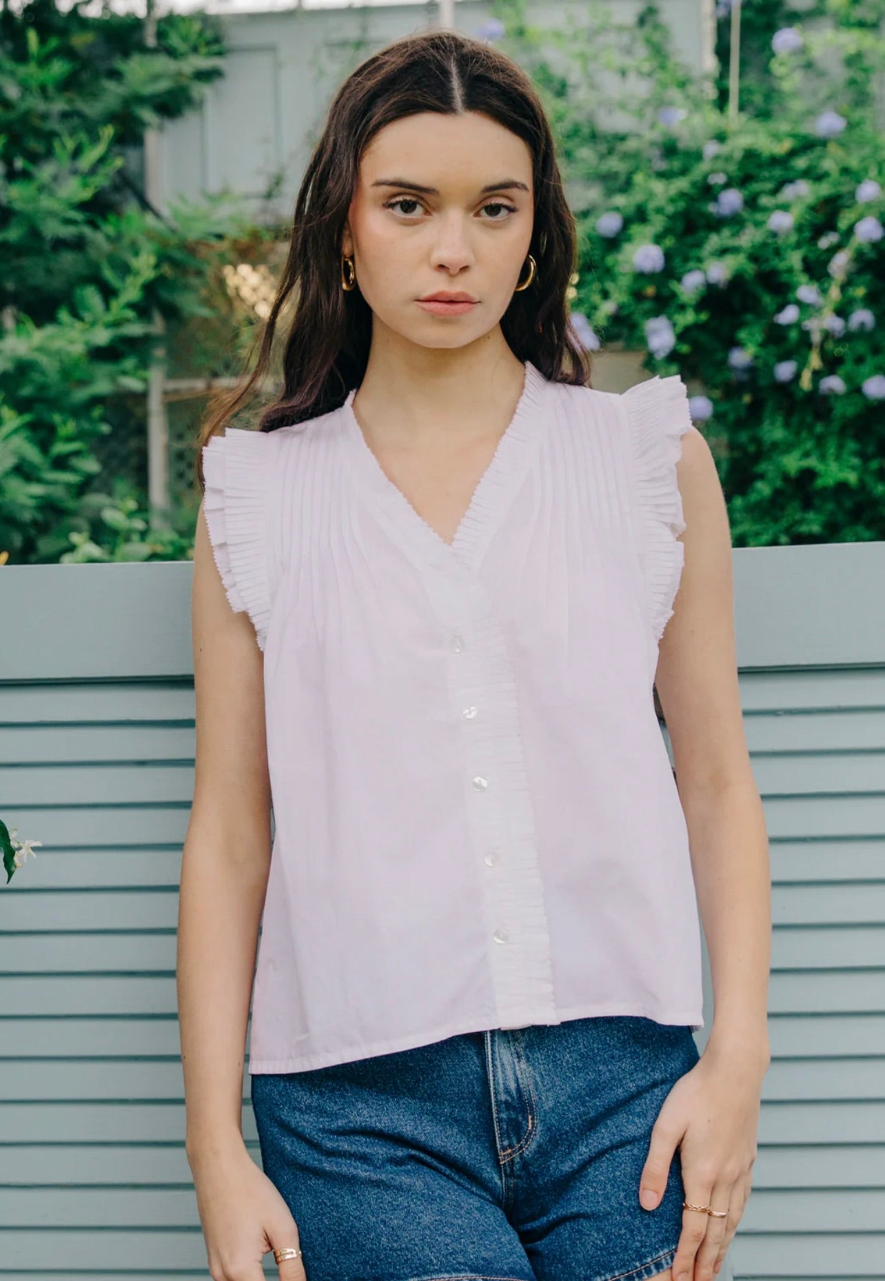 Dana Women's White Top - Casual Short Sleeve Blouse for Summer Outfits, Work & Date Night | Breathable Cotton Shirt for Everyday Wear