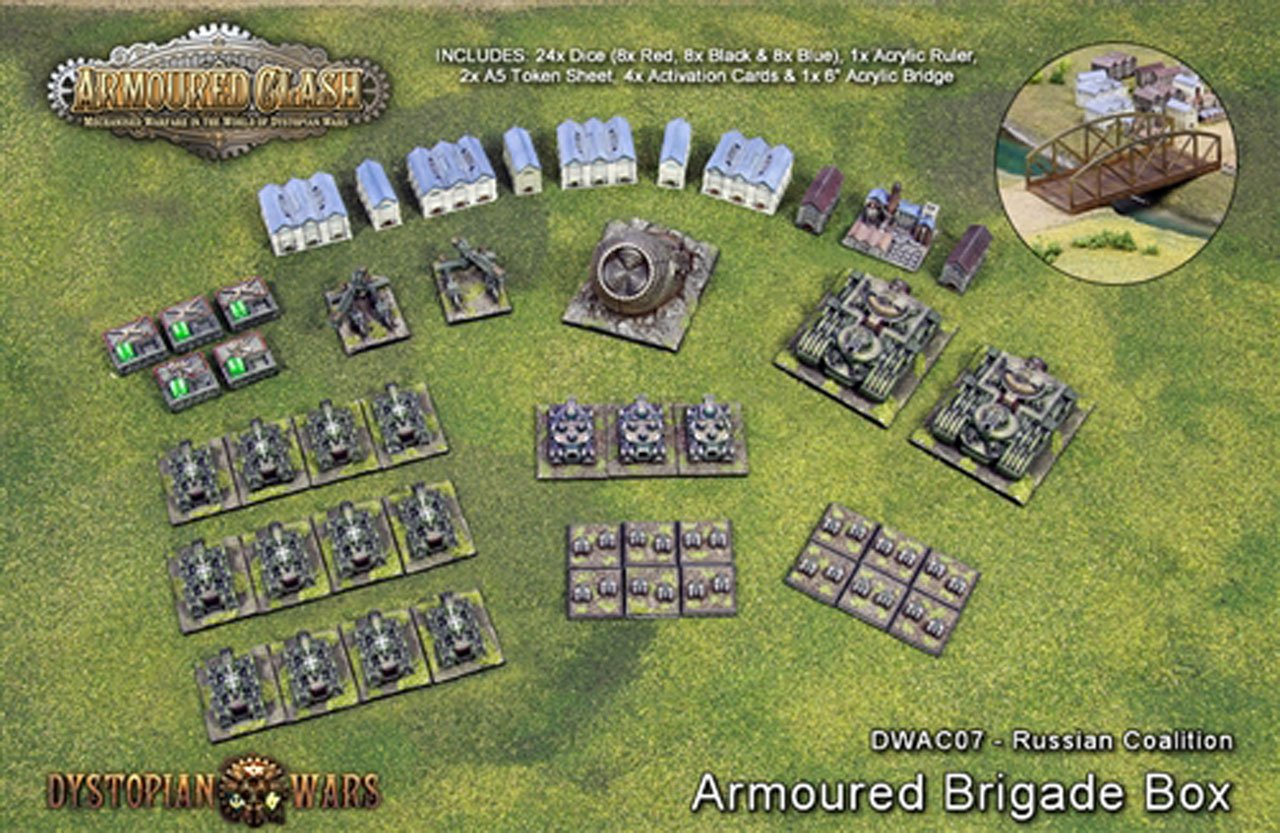 Armoured Clash: Armoured Brigade Box Russian Coalition - WWII Strategy Board Game for Military Enthusiasts | Perfect for Game Nights & Historical Reenactments