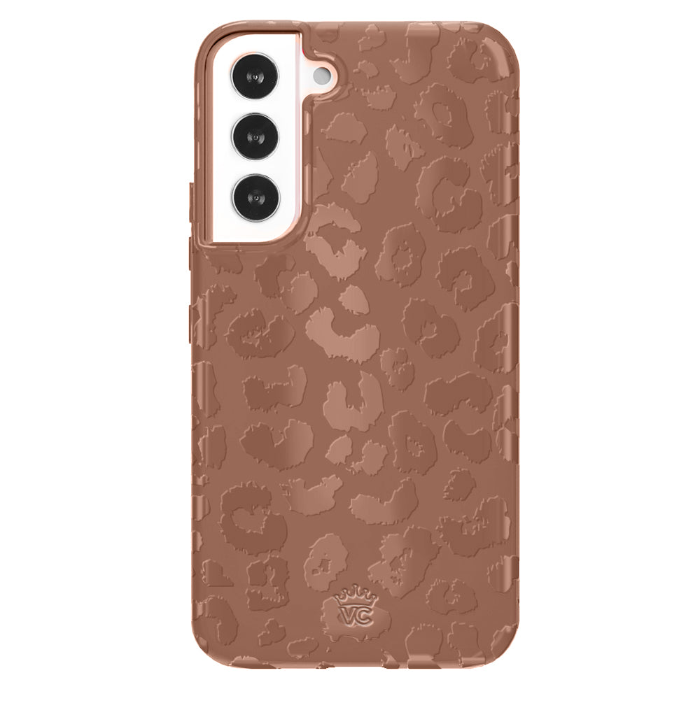 Samsung Phone Case with Chocolate Leopard Print - Stylish & Protective Cover for Galaxy S21, S20, Note 20 - Perfect for Everyday Use & Fashion Accessories