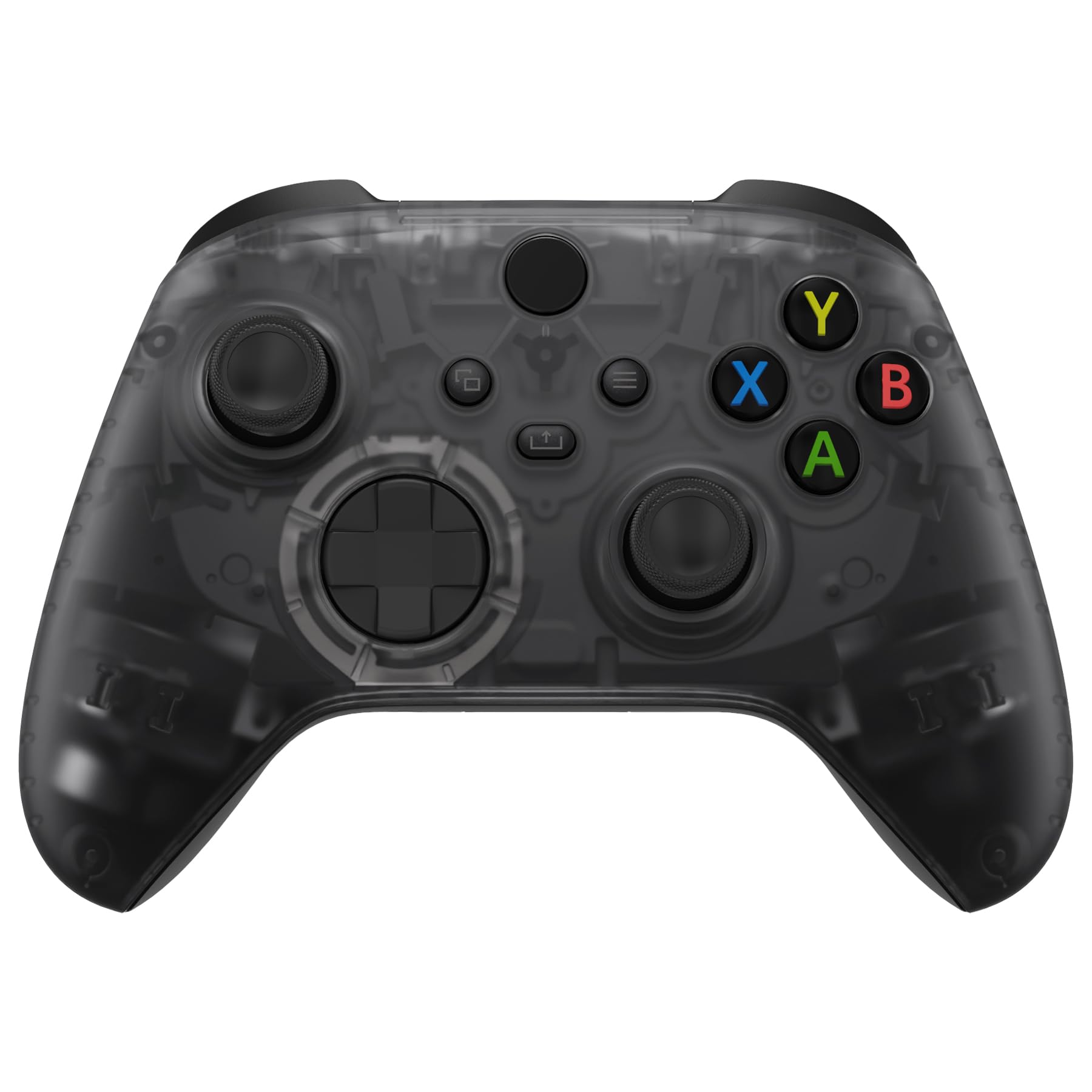 eXtremeRate Clear Black Replacement Faceplate for Xbox Series X & S Controller - Custom Front Housing Shell for Xbox Core Wireless Controller (Controller Not Included) - Perfect for Gaming, Streaming & Personalization